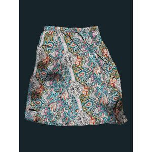 Plus Size 2X Plus Size Floral Lightweight Skirt with Small Side Split